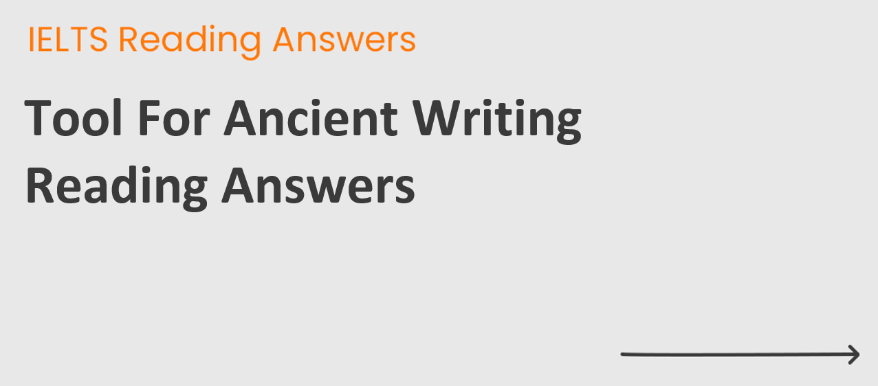 Tool For Ancient Writing Reading Answers